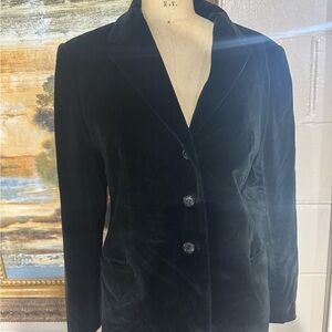 Piazza Sempione Black Velvet Blazer
